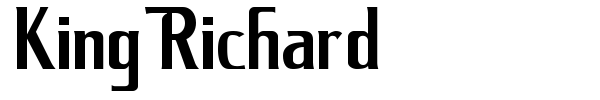 King Richard font preview